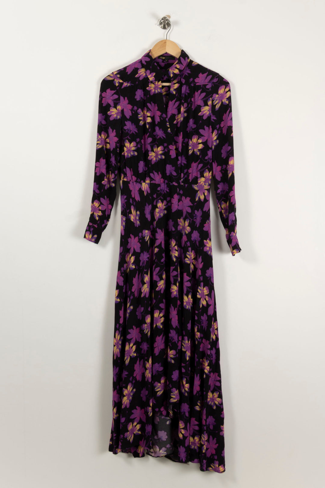 Robe Longue Violette et Jaune - Taille M/38 de la marque Maje | PARAD94218 - Vendu par Paradigme - Image 2