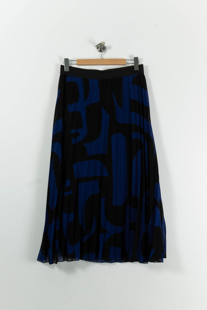 Jupe Plissée Bleue et Noire - Taille XXL/44 de la marque La Fée Maraboutée | PARAD94224 - Vendu par Paradigme - Image 4