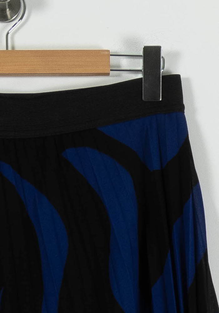 Jupe Plissée Bleue et Noire - Taille XXL/44 de la marque La Fée Maraboutée | PARAD94224 - Vendu par Paradigme - Image 3