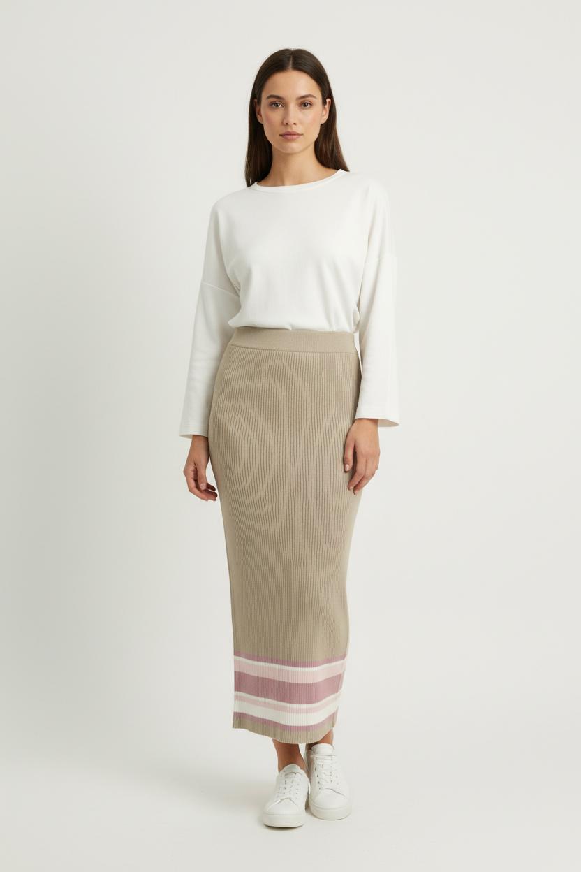 Jupe Longue Beige et Rose - Taille S/36 de la marque Rouje | PARAD94242 - Vendu par Paradigme - Image 1
