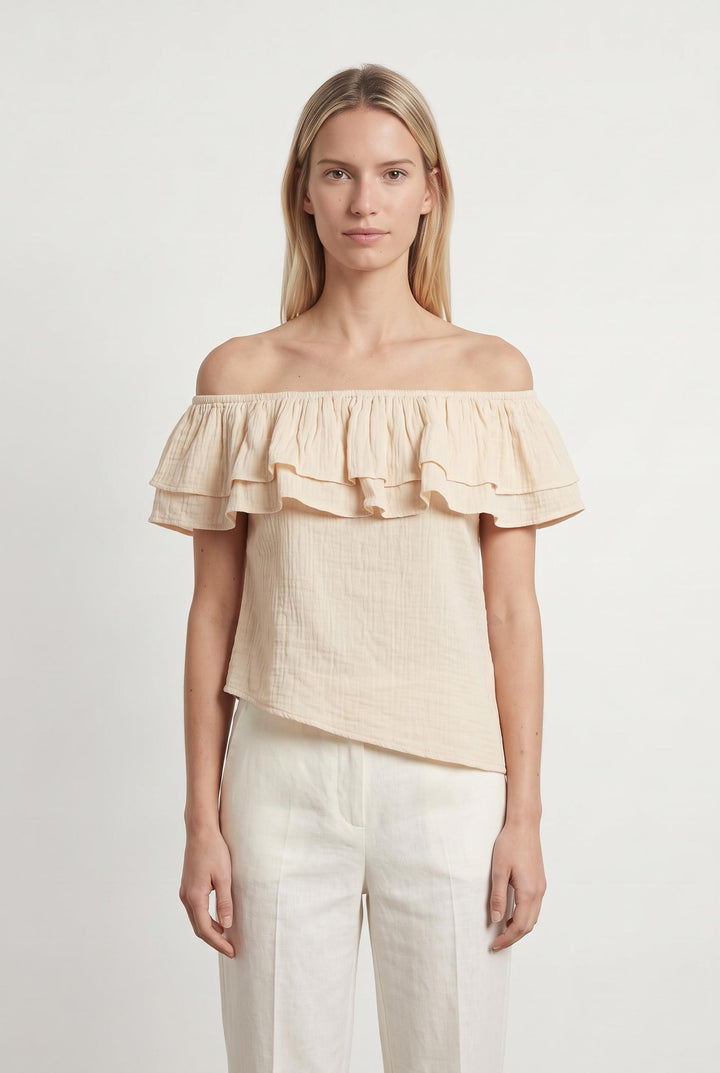 Blouse Beige - Taille XS/34