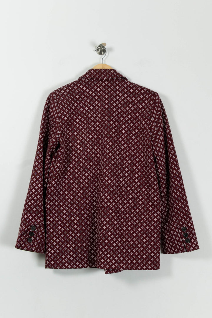 Blazer Bordeaux et Blanc - Taille S/36 de la marque Claudie Pierlot | PARAD94289 - Vendu par Paradigme - Image 4