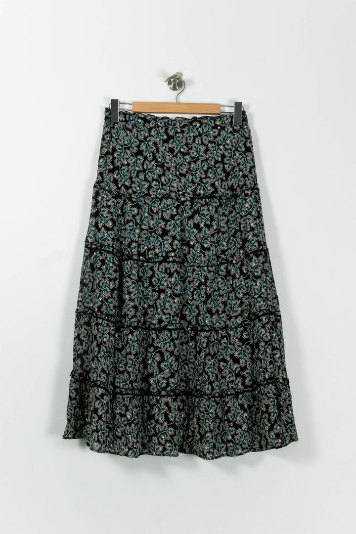 Jupe Longue Noire et Bleue - Taille M/38 de la marque Maison 123 | PARAD94290 - Vendu par Paradigme - Image 2