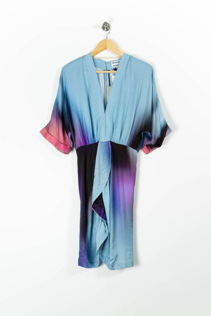 Robe Midi Bleu et Violet - Taille L/40 de la marque Valentine Gauthier | PARAD94295 - Vendu par Paradigme - Image 2