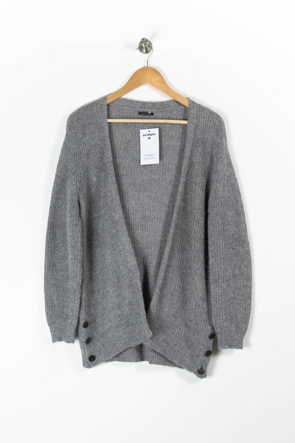 Cardigan Gris - Taille S/36 de la marque IKKS | PARAD94297 - Vendu par Paradigme - Image 2