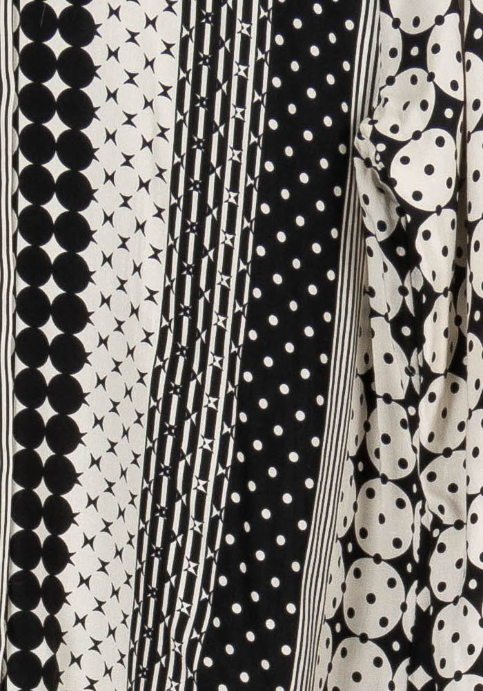 Chemisier Noir et Blanc - Taille M/38 de la marque La Fée Maraboutée | PARAD94303 - Vendu par Paradigme - Image 3