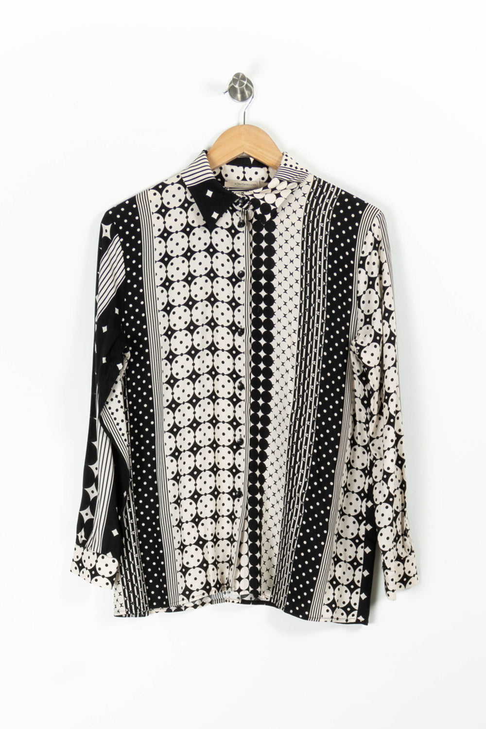 Chemisier Noir et Blanc - Taille M/38 de la marque La Fée Maraboutée | PARAD94303 - Vendu par Paradigme - Image 2