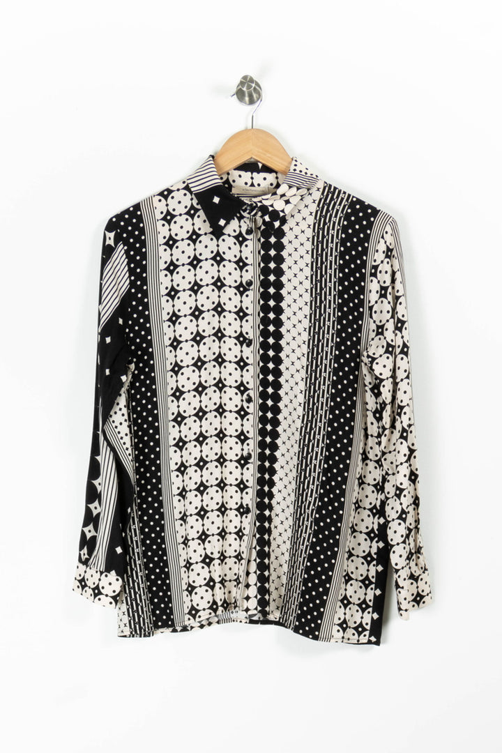 Chemisier Noir et Blanc - Taille M/38 de la marque La Fée Maraboutée | PARAD94303 - Vendu par Paradigme - Image 2