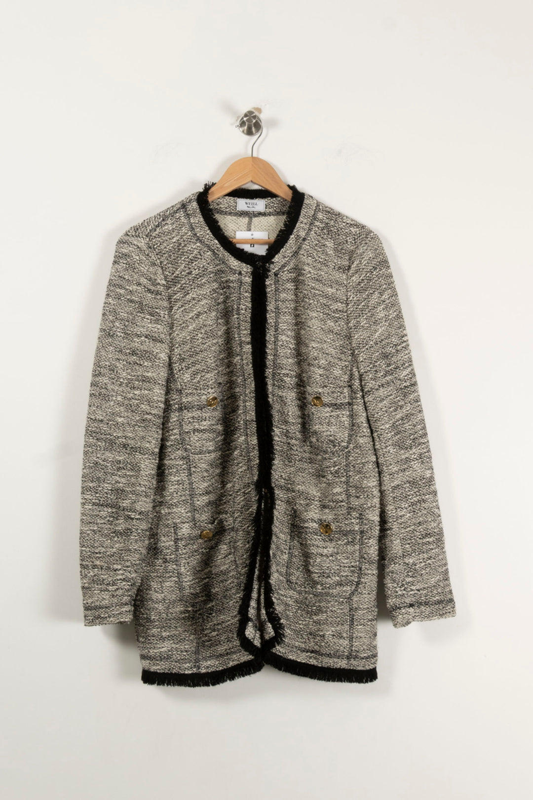 Veste Tweed Grise et Noire - Taille XXXL/46 de la marque Weill | PARAD94306 - Vendu par Paradigme - Image 2