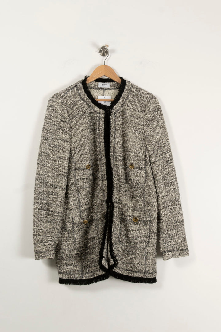 Veste Tweed Grise et Noire - Taille XXXL/46 de la marque Weill | PARAD94306 - Vendu par Paradigme - Image 2