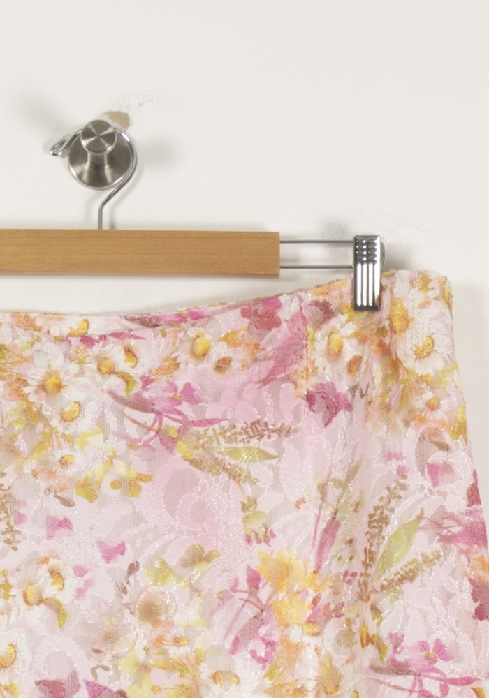 Jupe Fleurie Rose et Jaune - Taille XXXL/46 de la marque Weill | PARAD94307 - Vendu par Paradigme - Image 3