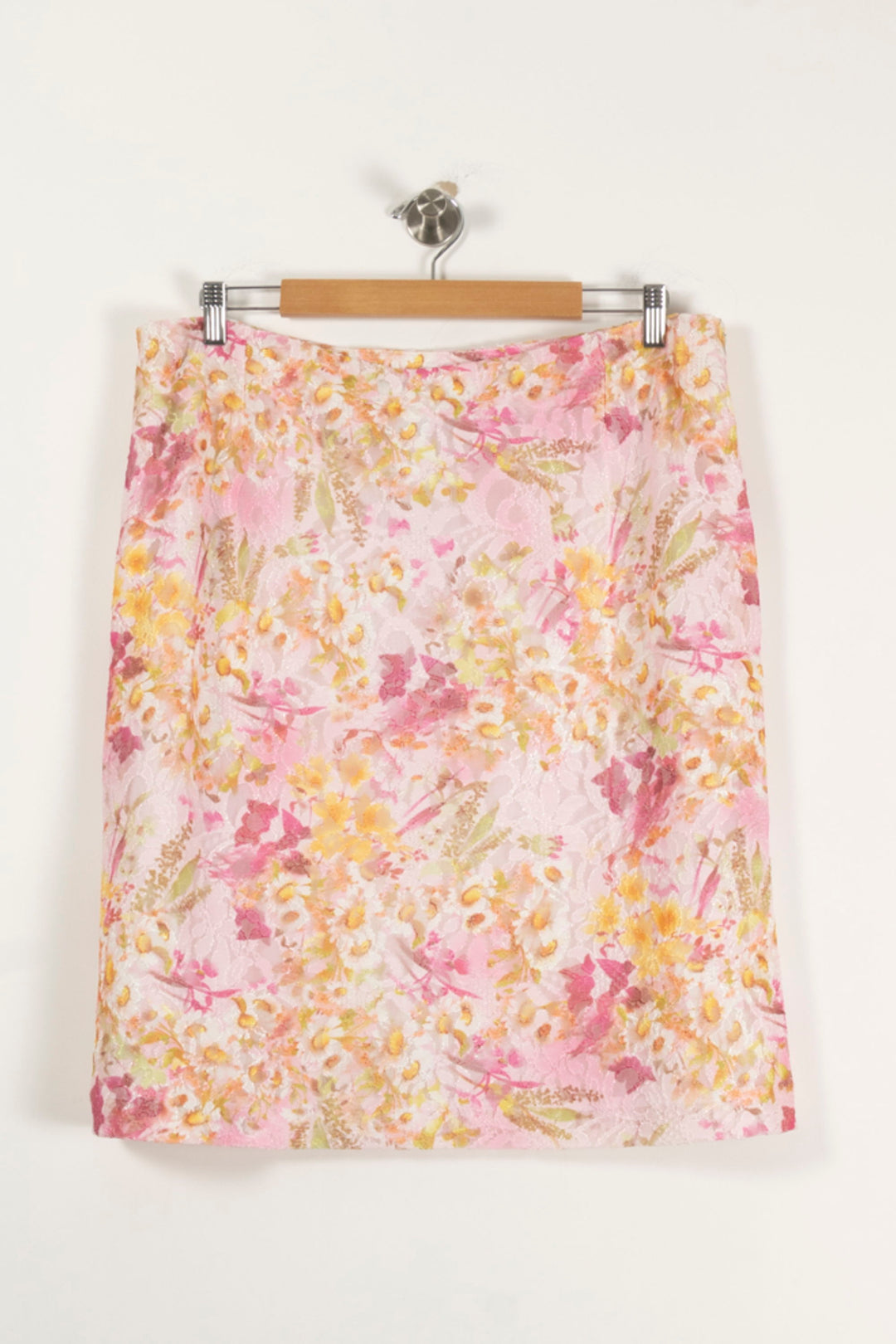 Jupe Fleurie Rose et Jaune - Taille XXXL/46 de la marque Weill | PARAD94307 - Vendu par Paradigme - Image 2
