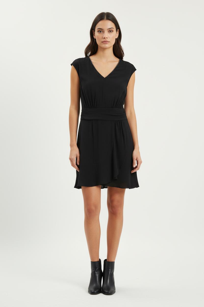 Robe Courte Noire - Taille XS/34 de la marque IKKS | PARAD94316 - Vendu par Paradigme - Image 1