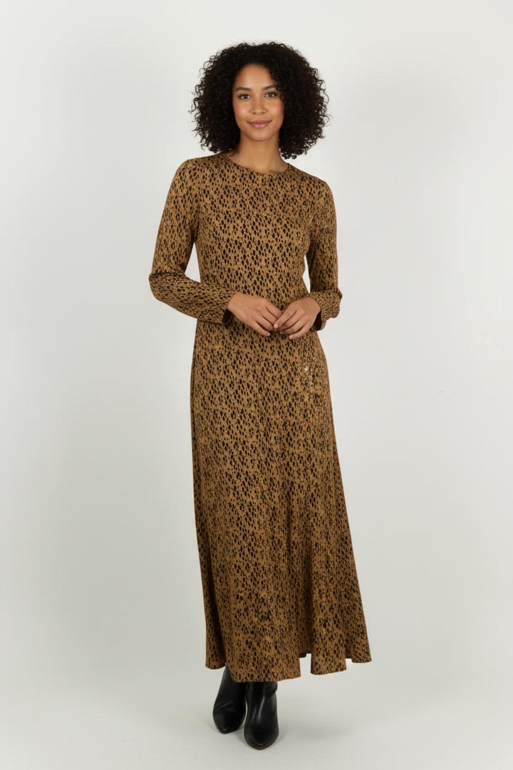 Robe Longue Marron et Noire - Taille XS/34 de la marque Bizance | PARAD94329 - Vendu par Paradigme - Image 1