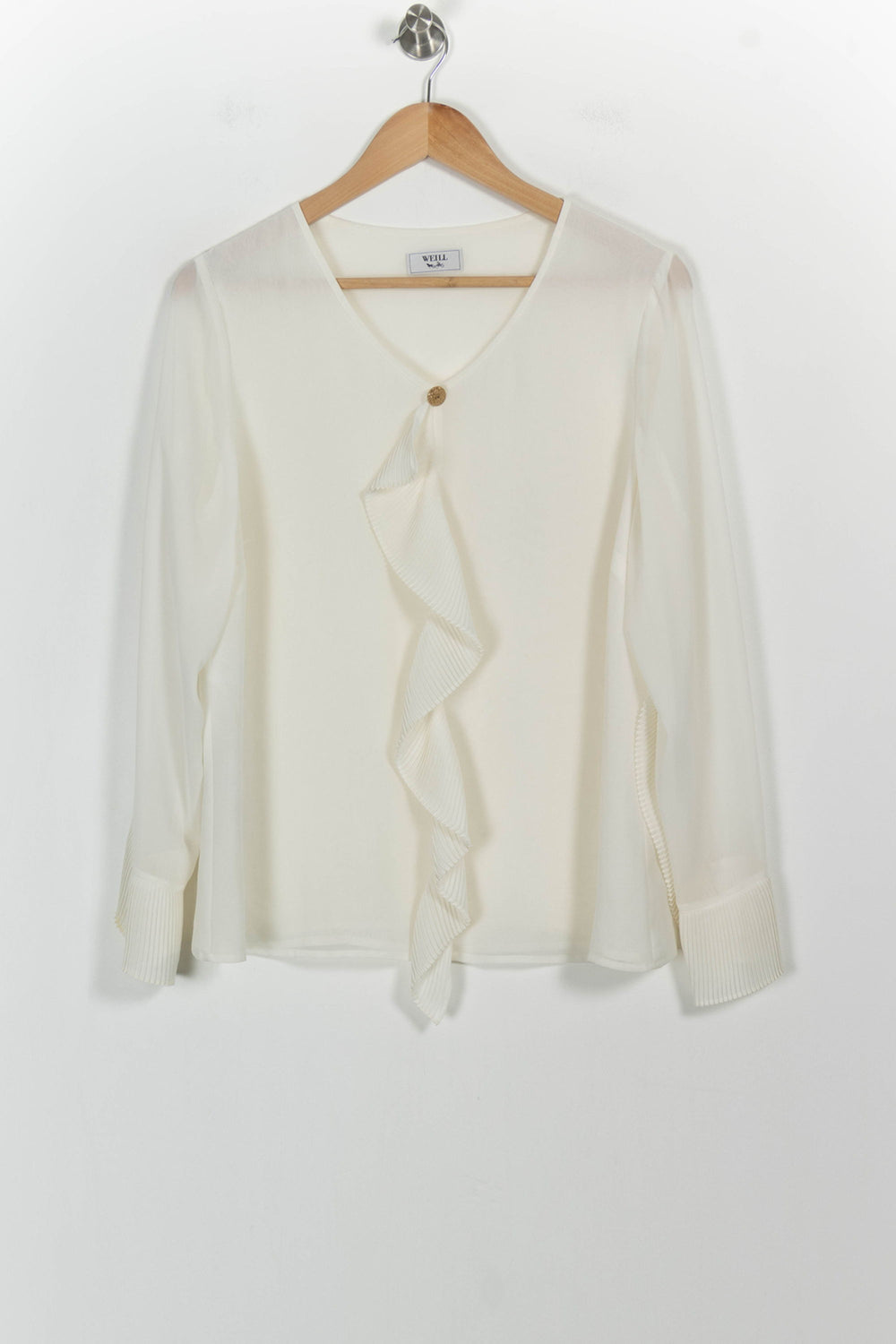 Blouse Volantée Blanche - Taille XL/42 de la marque Weill | PARAD94332 - Vendu par Paradigme - Image 2