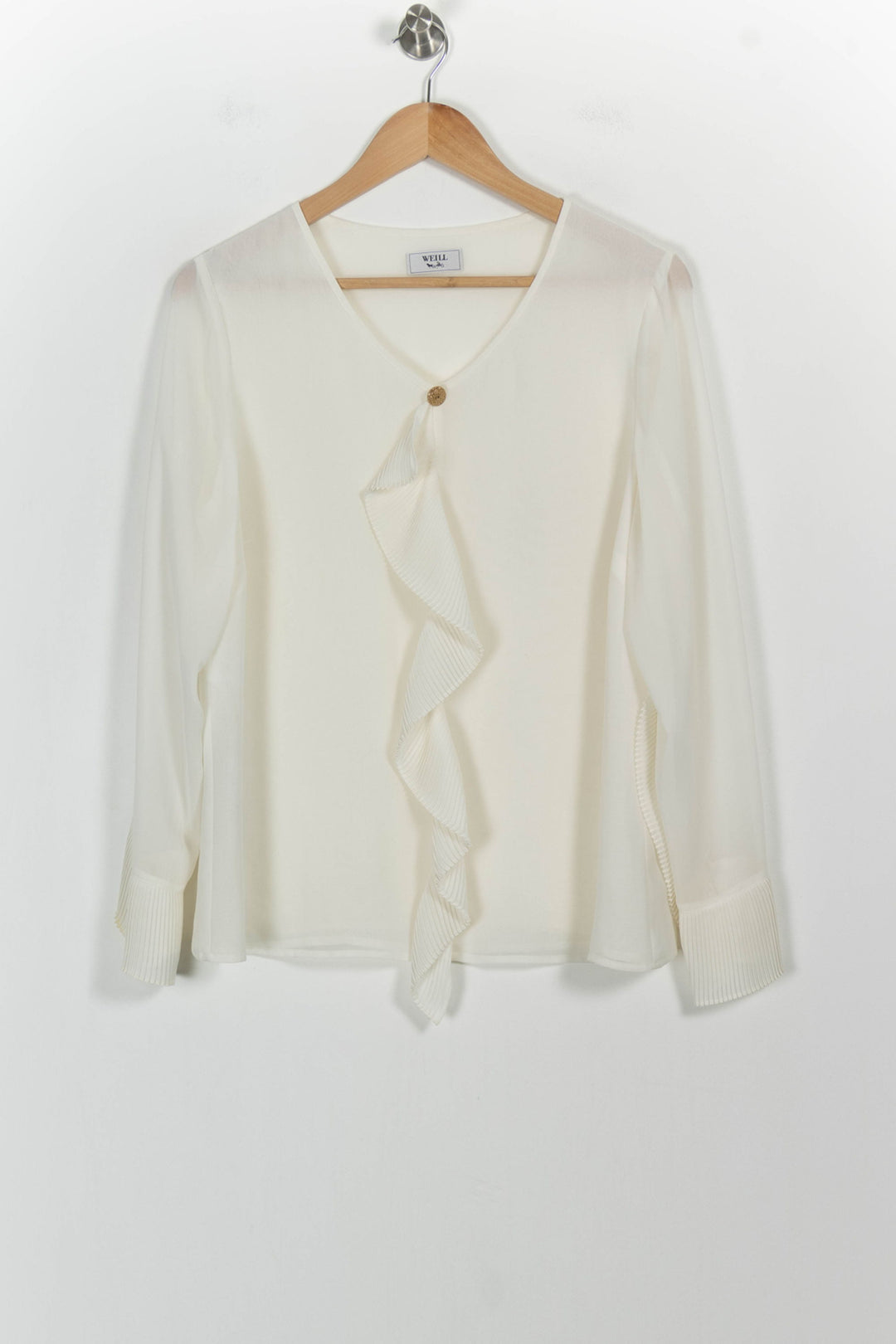 Blouse Volantée Blanche - Taille XL/42 de la marque Weill | PARAD94332 - Vendu par Paradigme - Image 2