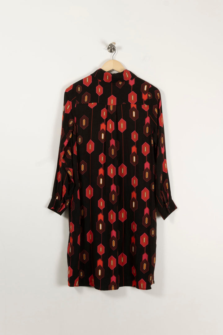 Robe Chemise Noire et Rouge - Taille S/36 de la marque La Fée Maraboutée | PARAD94335 - Vendu par Paradigme - Image 4