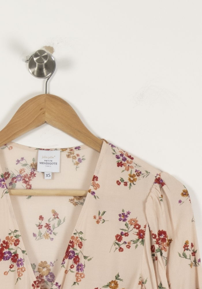 Robe Fleurie Rose - Taille XS/34 de la marque Petite Mendigote | PARAD94336 - Vendu par Paradigme - Image 3