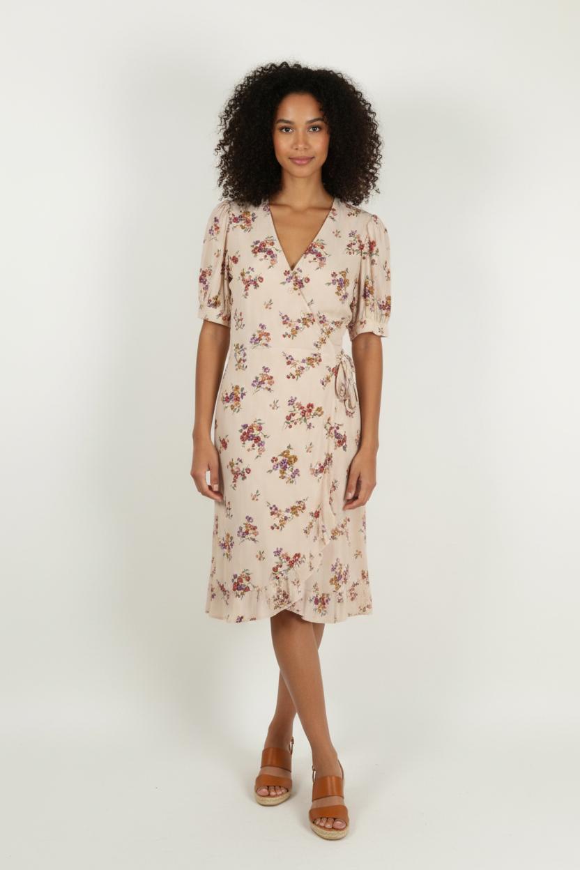 Robe Fleurie Rose - Taille XS/34 de la marque Petite Mendigote | PARAD94336 - Vendu par Paradigme - Image 1