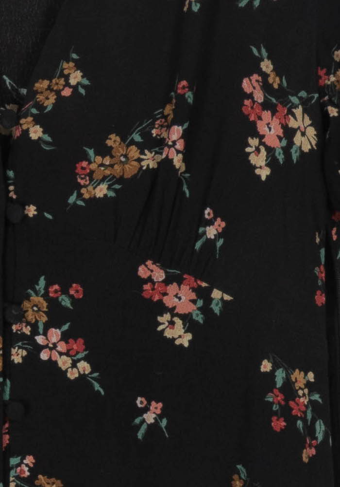 Robe Fleurie Noire - Taille XS/34 de la marque Petite Mendigote | PARAD94341 - Vendu par Paradigme - Image 3