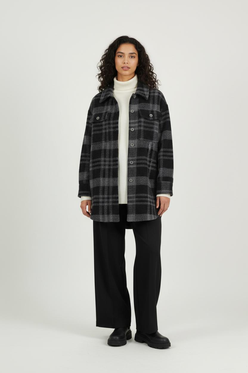 Veste Noire et Grise - Taille M/38 de la marque La Fée Maraboutée | PARAD94347 - Vendu par Paradigme - Image 1