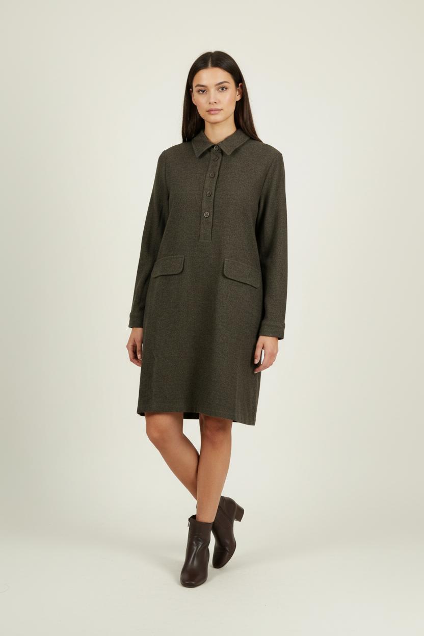 Robe Chemise Verte - Taille XL/42 de la marque La Fée Maraboutée | PARAD94365 - Vendu par Paradigme - Image 1