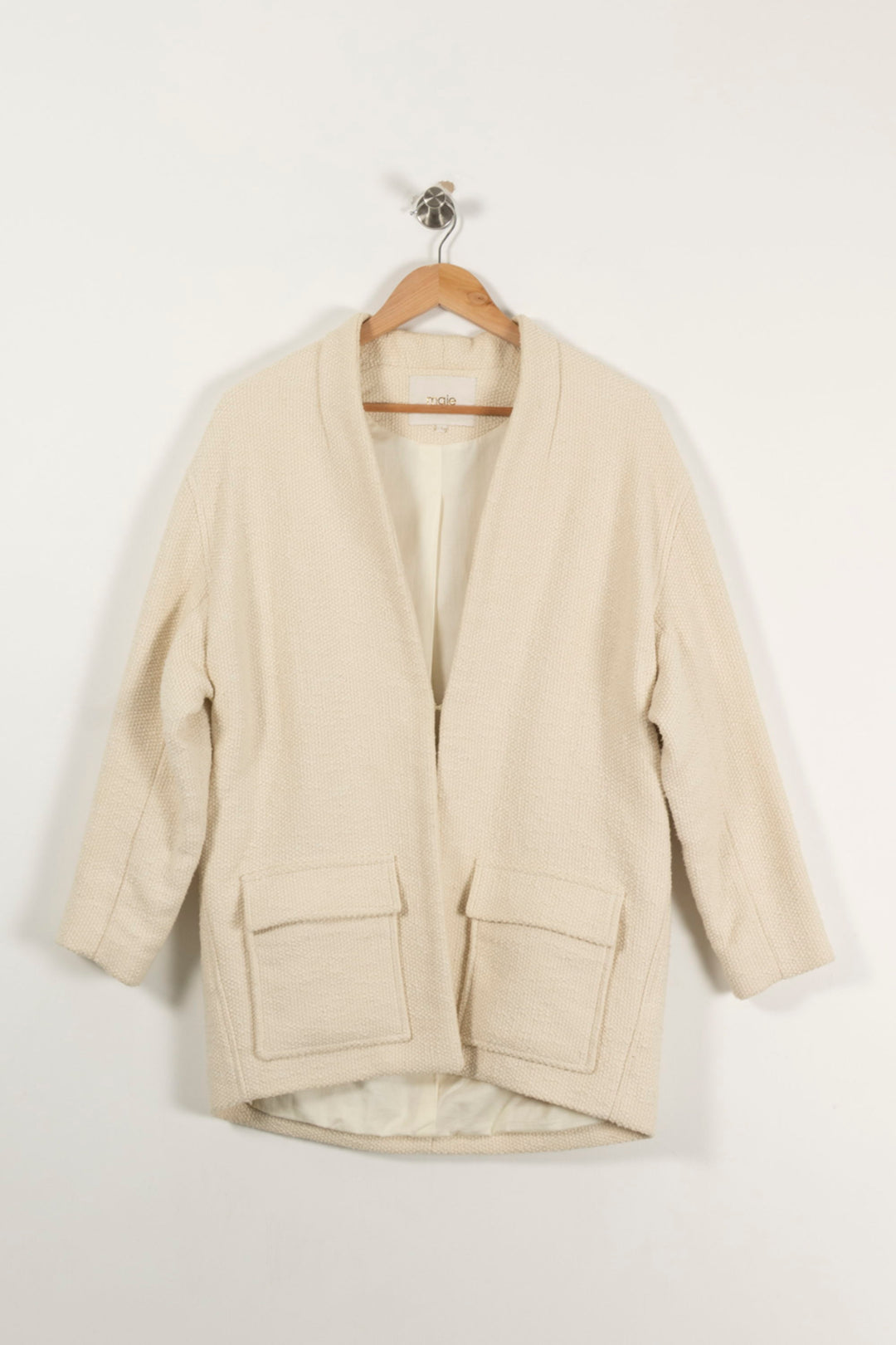 Veste en Tweed Écrue - Taille S/36 de la marque Maje | PARAD94366 - Vendu par Paradigme - Image 2