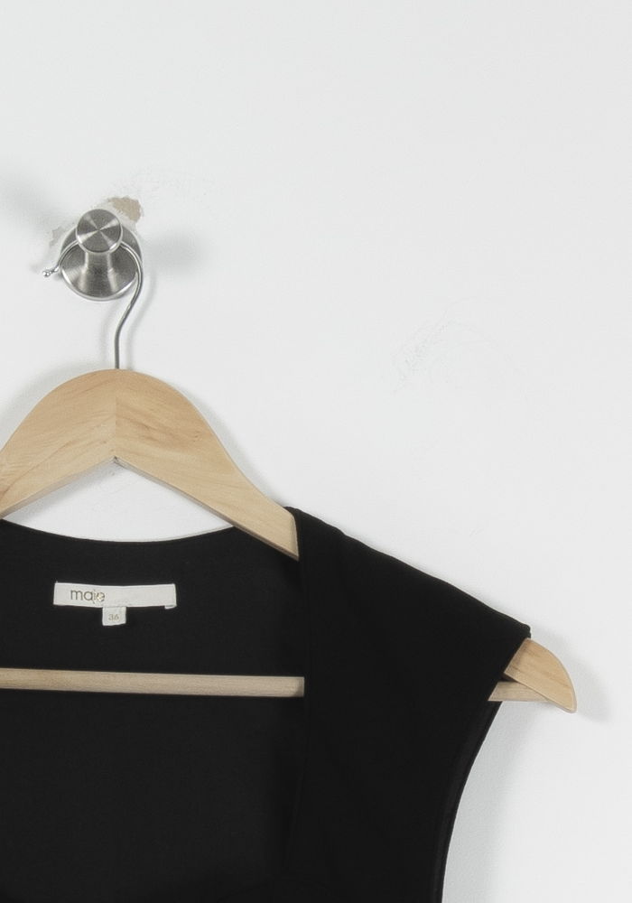 Robe Courte Noire - Taille S/36 de la marque Maje | PARAD94375 - Vendu par Paradigme - Image 3