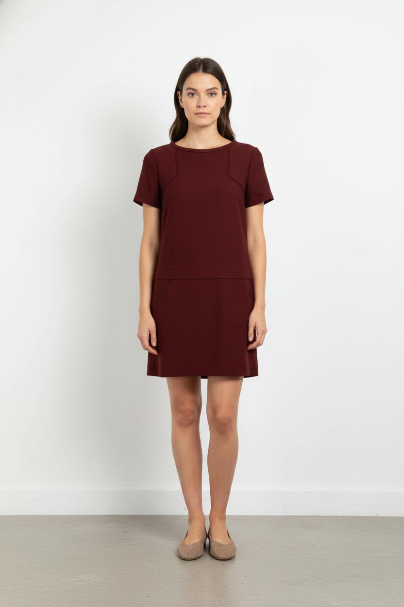 Robe Courte Bordeaux - Taille S/36 de la marque Maje | PARAD94376 - Vendu par Paradigme - Image 1