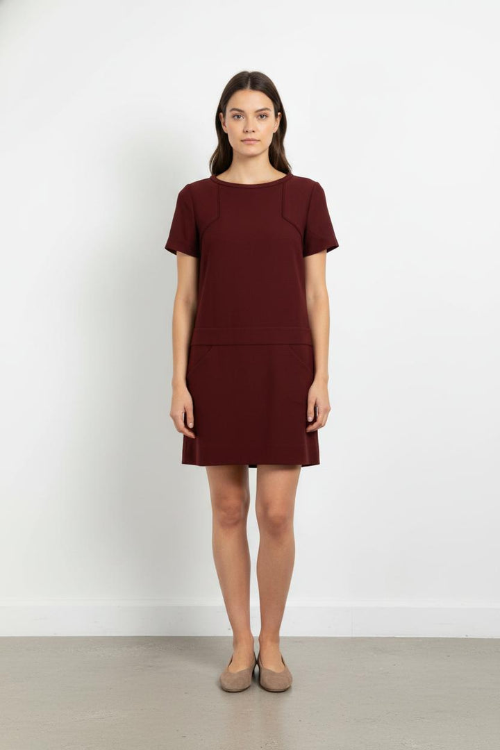 Robe Courte Bordeaux - Taille S/36 de la marque Maje | PARAD94376 - Vendu par Paradigme - Image 1