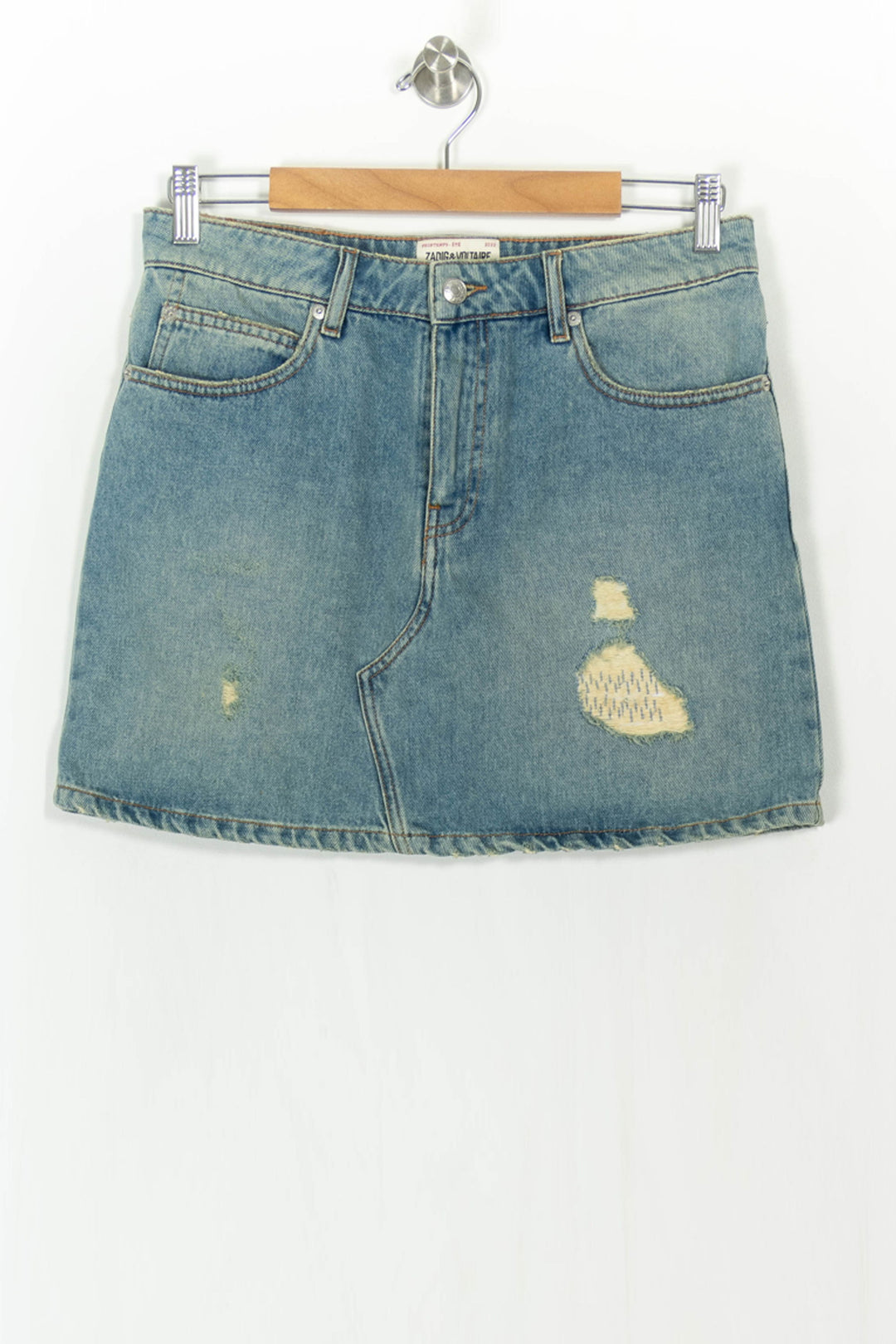Jupe en Jean Bleue - Taille M/38 de la marque Zadig&Voltaire | PARAD94384 - Vendu par Paradigme - Image 2