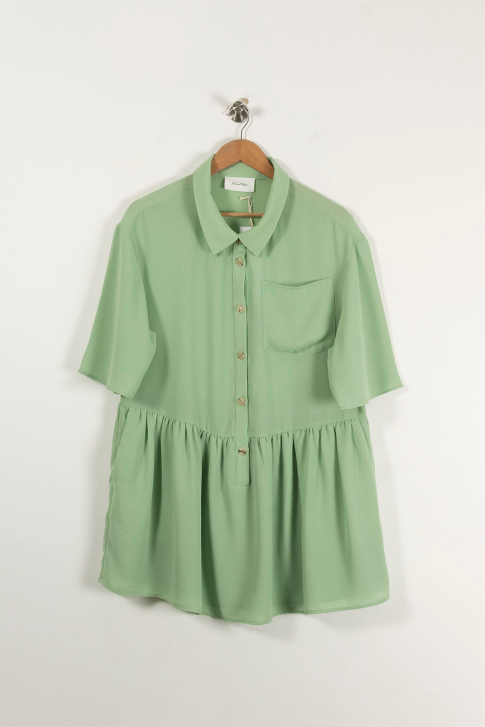 Robe Chemise Verte - Taille XS/34 de la marque American Vintage | PARAD94391 - Vendu par Paradigme - Image 2