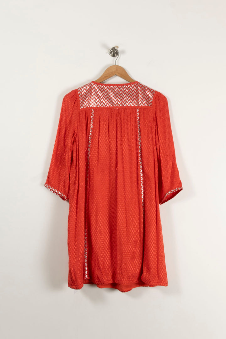 Robe Courte Rouge et Blanche - Taille S/36 de la marque Derhy | PARAD94398 - Vendu par Paradigme - Image 4