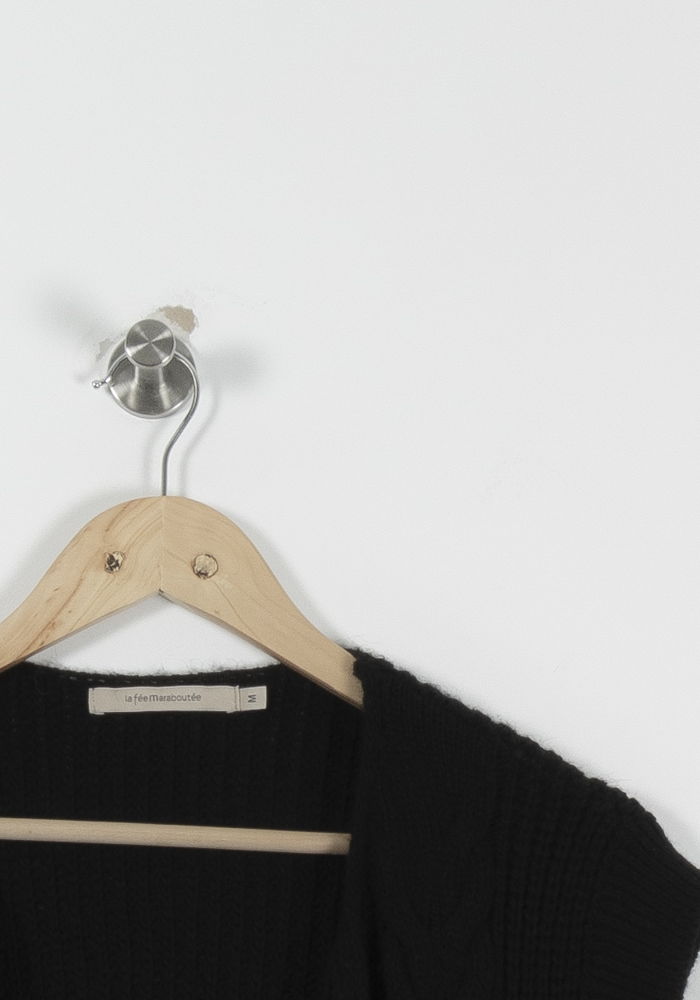 Gilet Noir - Taille M/38 de la marque La Fée Maraboutée | PARAD94399 - Vendu par Paradigme - Image 3