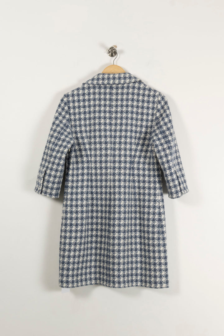 Robe Courte Bleue et Blanche - Taille M/38 de la marque Caroll | PARAD94400 - Vendu par Paradigme - Image 4