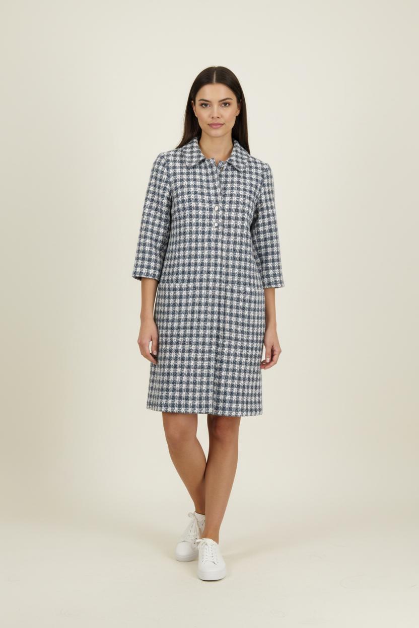 Robe Courte Bleue et Blanche - Taille M/38 de la marque Caroll | PARAD94400 - Vendu par Paradigme - Image 1