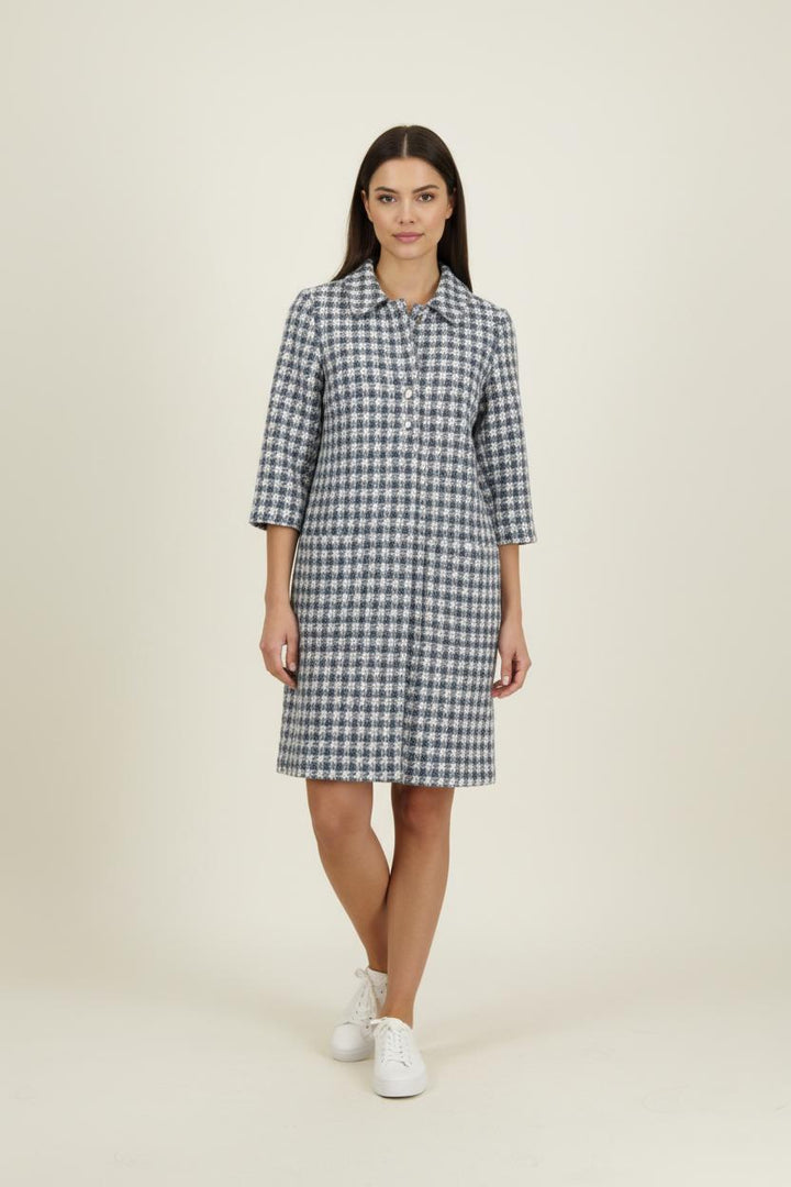 Robe Courte Bleue et Blanche - Taille M/38 de la marque Caroll | PARAD94400 - Vendu par Paradigme - Image 1