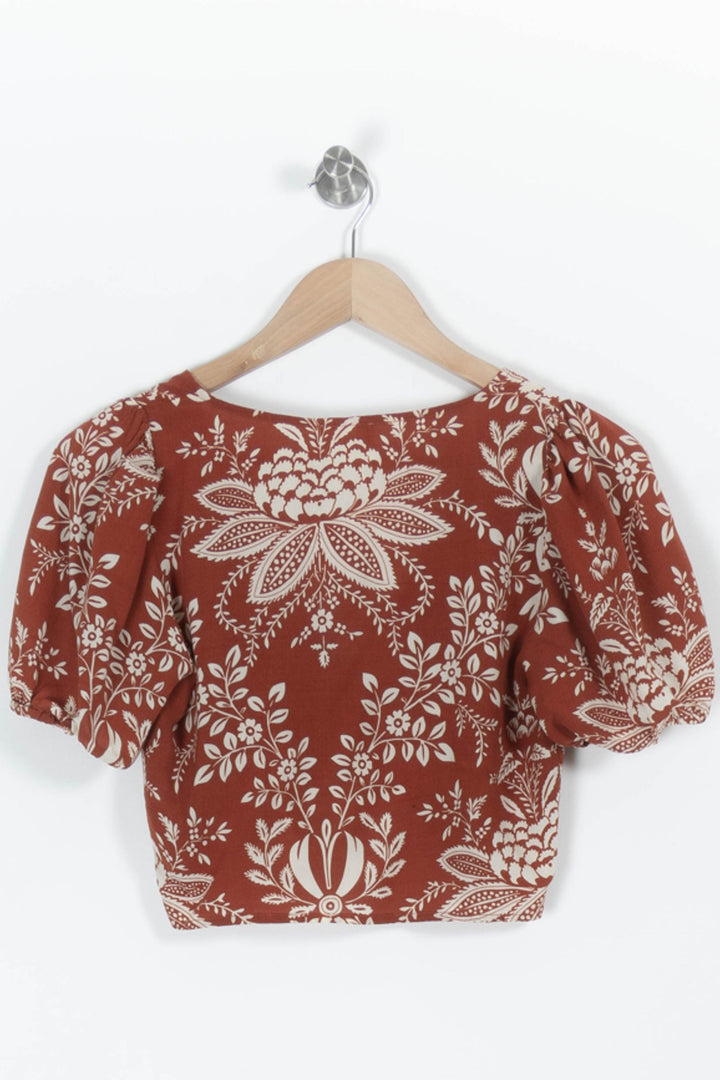 Blouse Marron et Blanche - Taille M/38 de la marque Petite Mendigote | PARAD94403 - Vendu par Paradigme - Image 4
