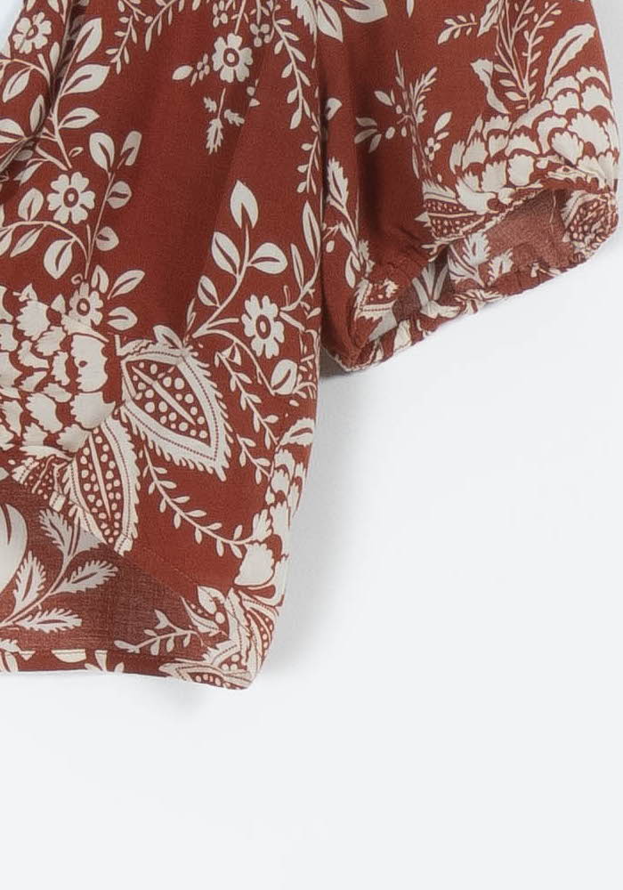 Blouse Marron et Blanche - Taille M/38 de la marque Petite Mendigote | PARAD94403 - Vendu par Paradigme - Image 3