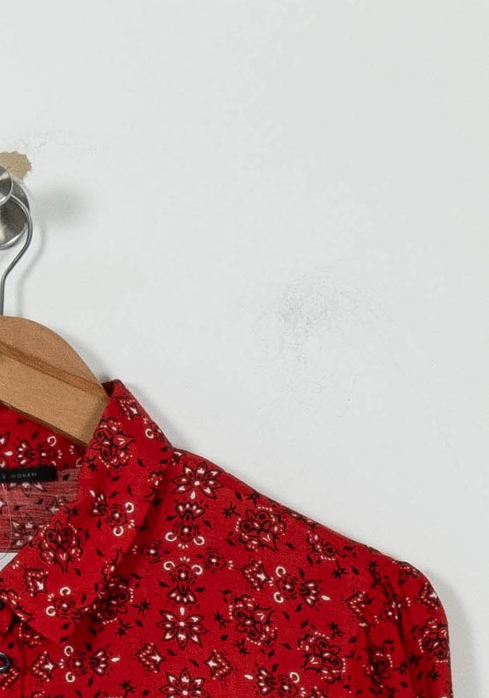 Chemise Rouge à Motifs - Taille L/40 de la marque IKKS | PARAD94422 - Vendu par Paradigme - Image 3