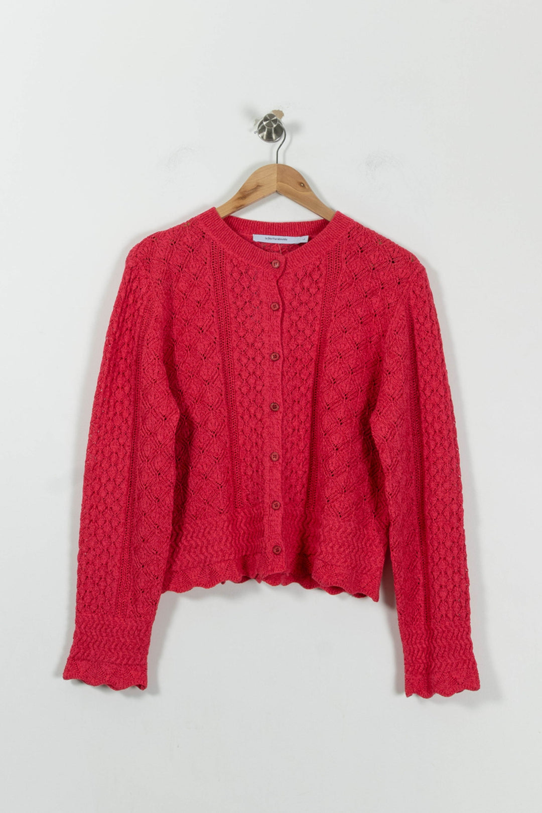 Cardigan Rose - Taille L/40 de la marque La Fée Maraboutée | PARAD94424 - Vendu par Paradigme - Image 2