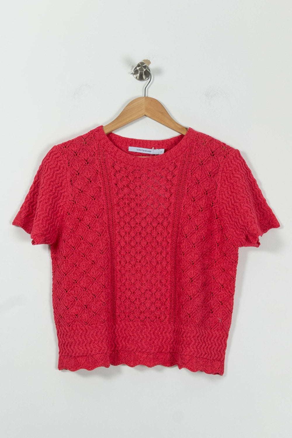 Pull Rose - Taille L/40 de la marque La Fée Maraboutée | PARAD94426 - Vendu par Paradigme - Image 2