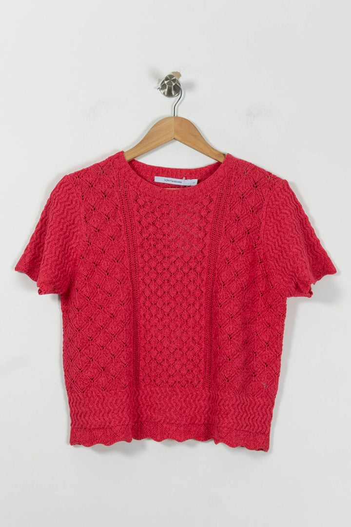 Pull Rose - Taille L/40 de la marque La Fée Maraboutée | PARAD94426 - Vendu par Paradigme - Image 2