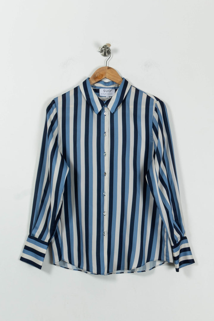 Chemise Bleu et Blanc - Taille M/38 de la marque Sud express | PARAD94427 - Vendu par Paradigme - Image 2