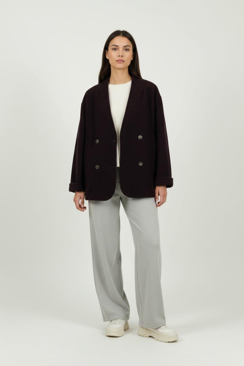 Manteau Bordeaux - Taille XL/42 de la marque La Fée Maraboutée | PARAD94453 - Vendu par Paradigme - Image 1