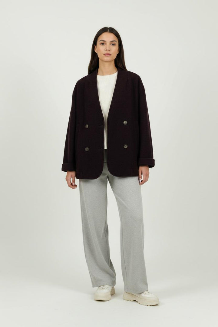 Manteau Bordeaux - Taille XL/42 de la marque La Fée Maraboutée | PARAD94453 - Vendu par Paradigme - Image 1