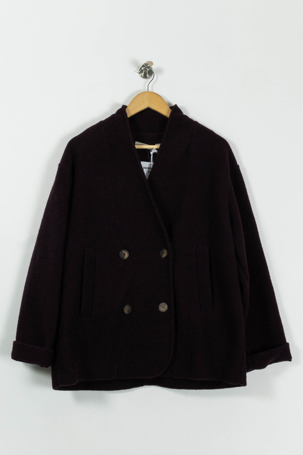 Manteau Bordeaux - Taille XL/42 de la marque La Fée Maraboutée | PARAD94453 - Vendu par Paradigme - Image 2