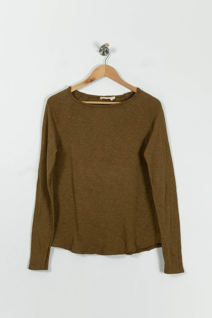 T-shirt Manches Longues Marron - Taille S/36 de la marque American Vintage | PARAD94463 - Vendu par Paradigme - Image 2
