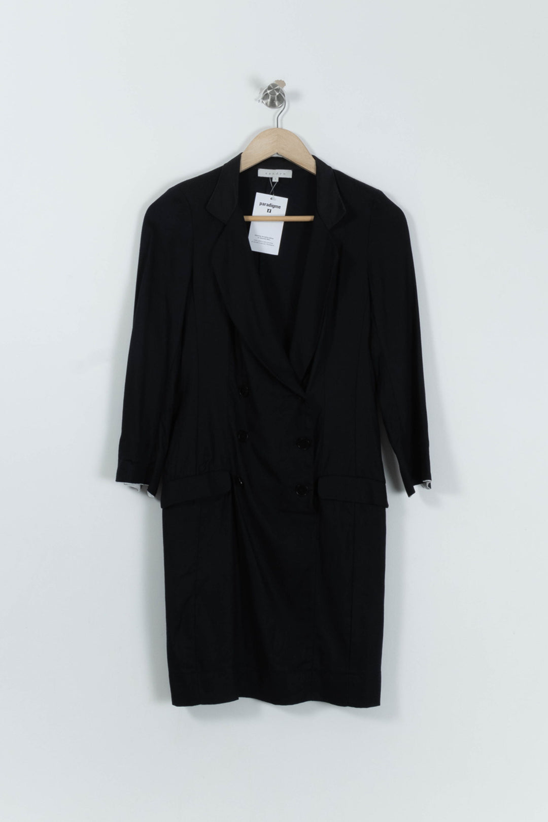Robe Blazer Noire - Taille S/36 de la marque Sandro | PARAD94473 - Vendu par Paradigme - Image 2