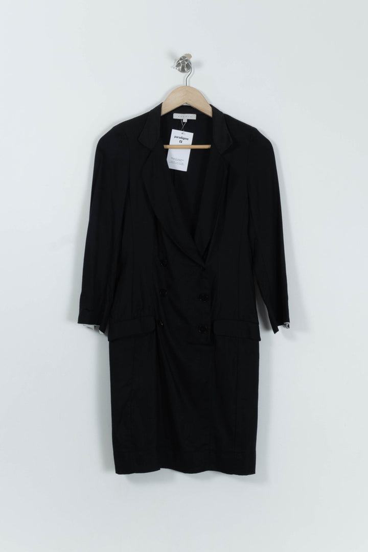 Robe Blazer Noire - Taille S/36 de la marque Sandro | PARAD94473 - Vendu par Paradigme - Image 2